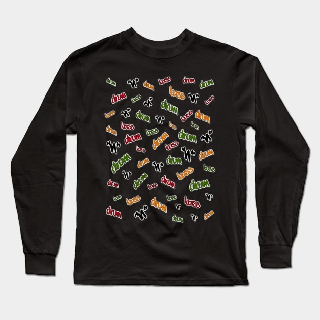 DnB-Multi-Coloured Long Sleeve T-Shirt by AutotelicArt